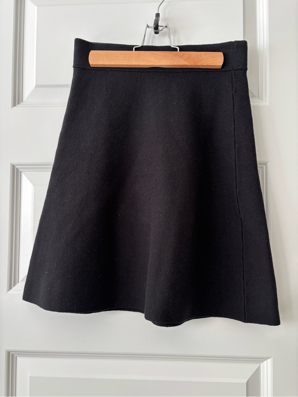 LOFT Outlet Black A-Line Knit Skirt XXS Petite